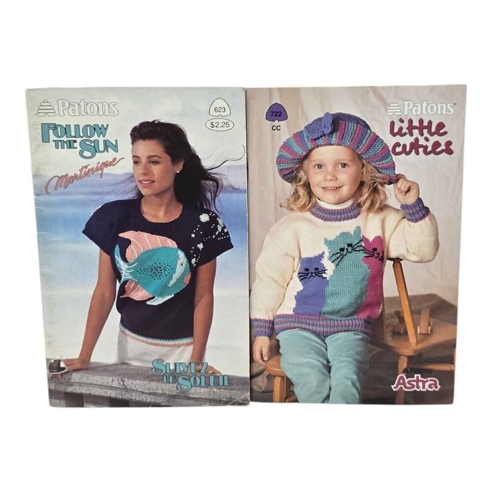 Patons Follow the Sun and Little Cuties Knitting Pattern Books